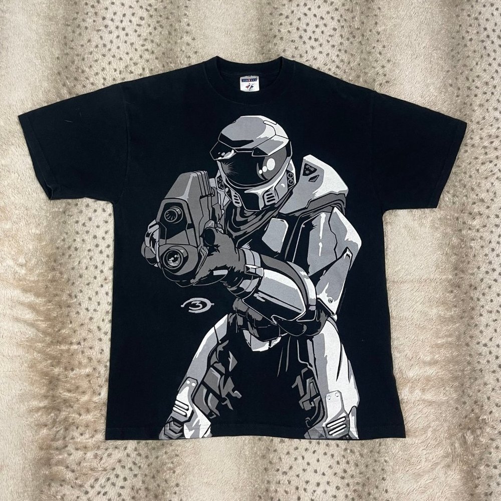 Halo 3 Master Chief game promo shirt. Vintage (M) MINT CONDITION